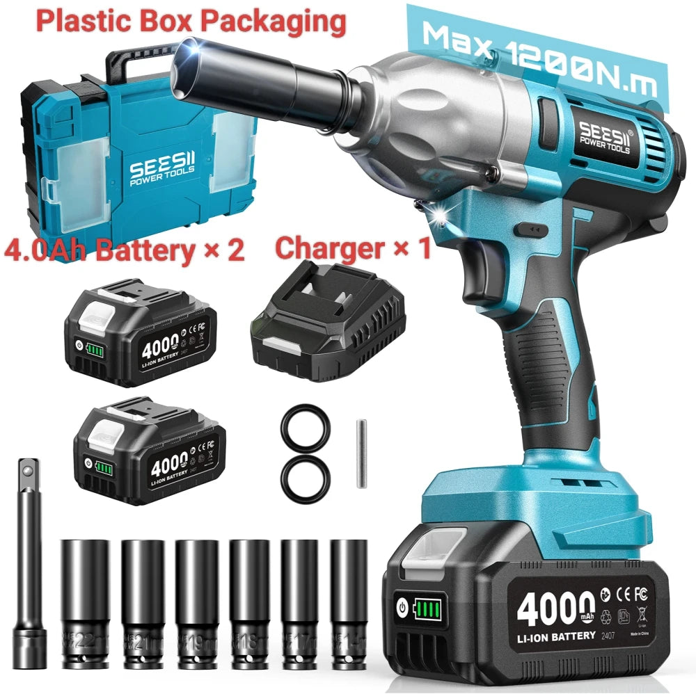SEESII Cordless Brushless Impact Wrench