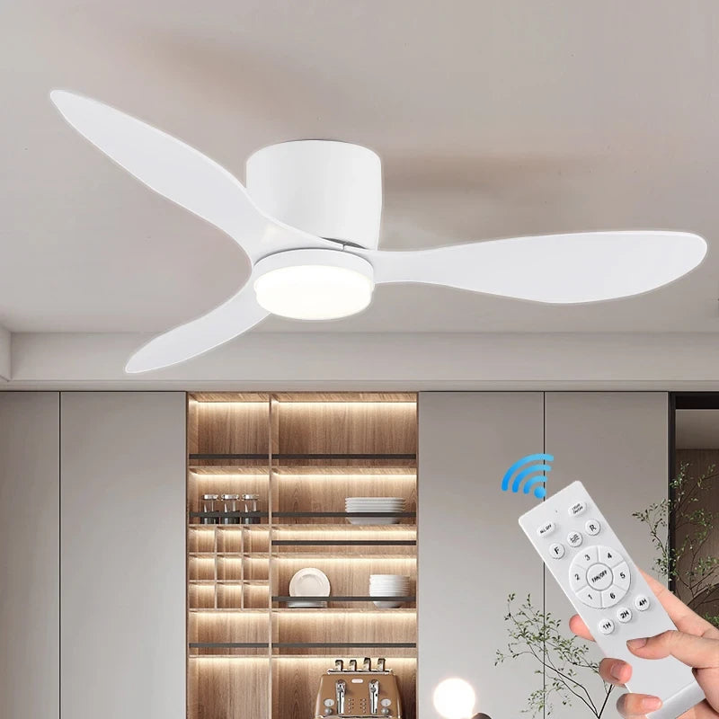 Modern Reversible Ceiling Fan with Light