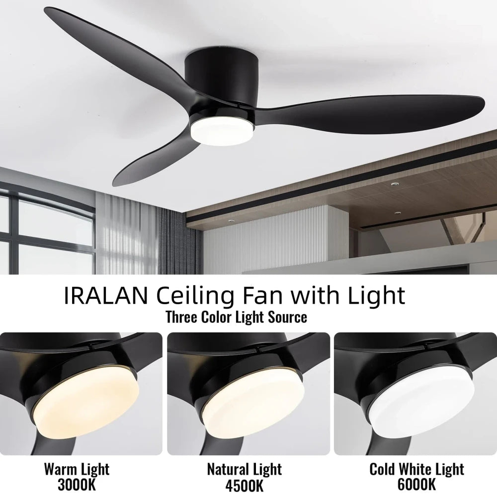 Modern Reversible Ceiling Fan with Light